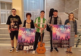 Las concejalas Celia Sanz y Laura Lázaro, en la presentación del certamen con Ayvan Romero y Jorge (LMC).