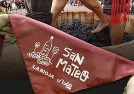 Pisado de la uva, carrozas... y el pañuelo de Diario LA RIOJA
