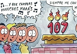 Las 107 velas de Paca, según Tris