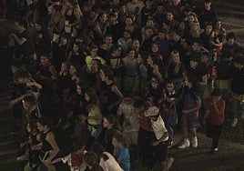 Las imágenes del disparo del cohete de las fiestas de Santo Domingo