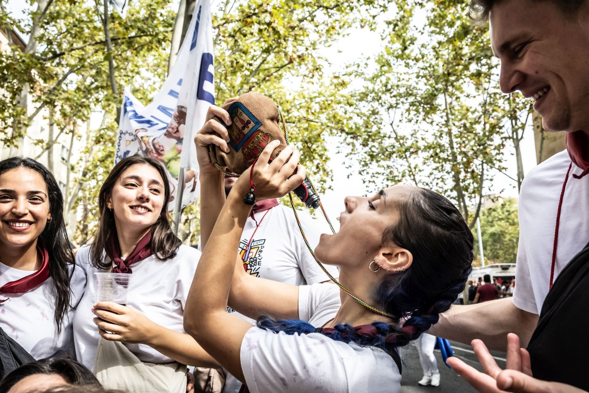 Las imágenes del cohete de San Mateo de Logroño desde la plaza del Ayuntamiento