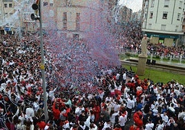 Chupinazo de las fiestas de Calahorra de marzo.