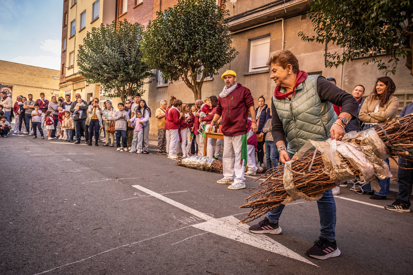 Las imágenes del concurso de lanzamiento de gavillas