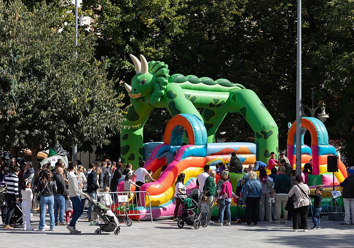 Hinchables durante las fiestas de San Mateo de Logroño.