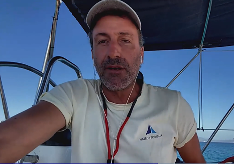 Un riojano en mitad del temporal de Ibiza.
