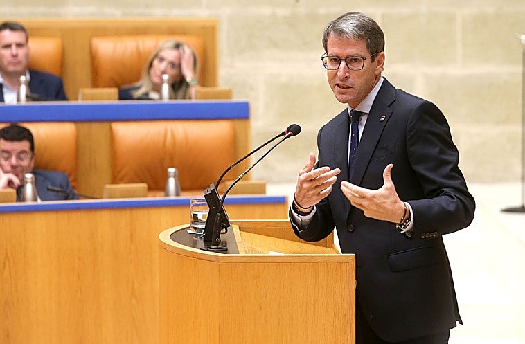 El presidente Capellán, este jueves en el Parlamento