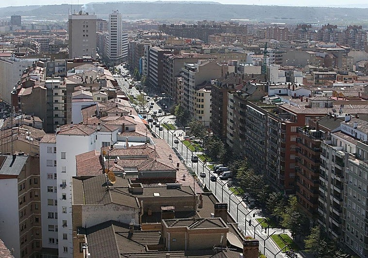 Vista aérea de la Gran Vía de Logroño