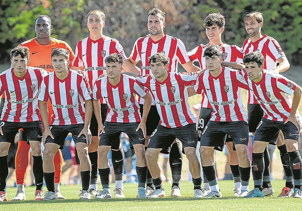 Once inicial de la Unión Deportiva Logroñés en el partido disputado ante el Alavés B.