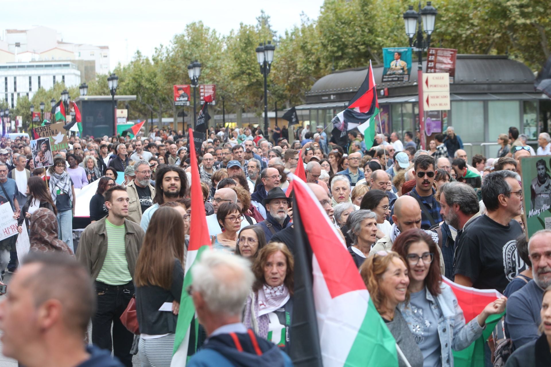 Manifestación de Logroño contra la guerra en Palestina