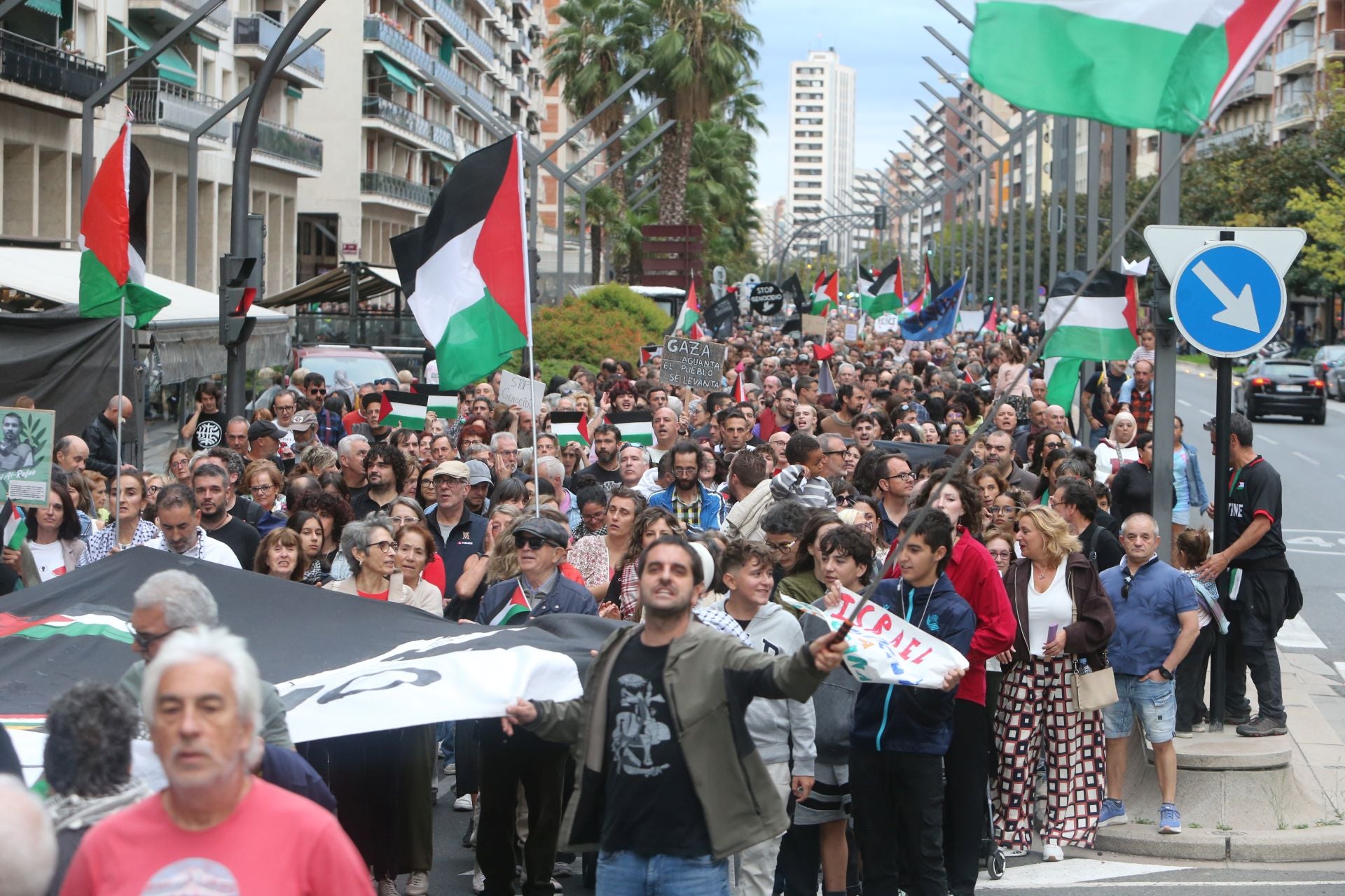 Manifestación de Logroño contra la guerra en Palestina