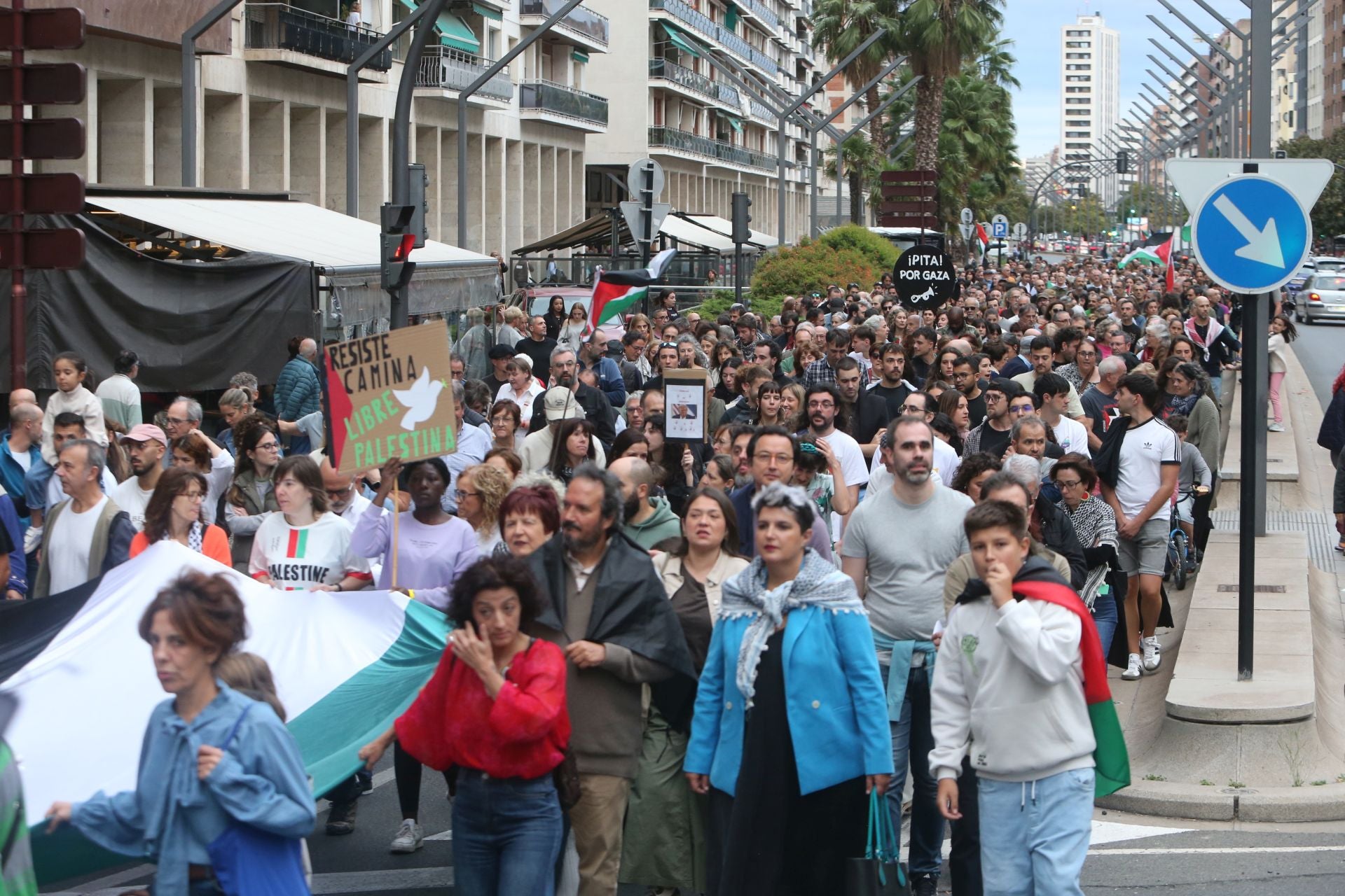 Manifestación de Logroño contra la guerra en Palestina