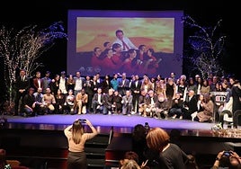 Gala de clausura de la pasada edición del festival Octubre Corto en el Teatro Cervantes de Arnedo.