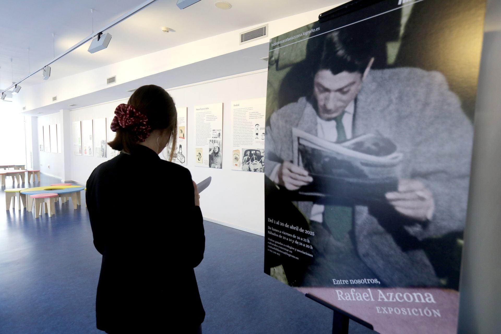 Exposición en la Azcona, el pasado abril