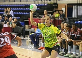 June Loidi, durante el partido contra el Zonzamas.