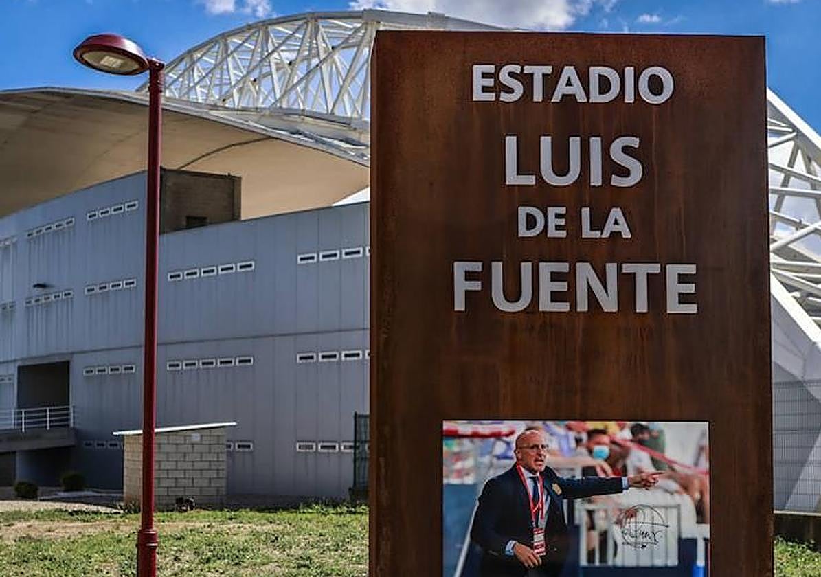 El estadio municipoal Luis de la Fuente, en Haro.