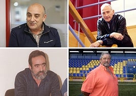 Eduardo Guerra (Sociedad Deportiva Logroñés), Juan Bernabé (Club Baloncesto Clavijo), Antonio Moreno (Rioja Atletismo y Federación Riojana) y Gonzalo Espinosa (Yagüe Club de Fútbol).