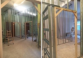 Obras para la adecuación del consultorio médico de Albelda.