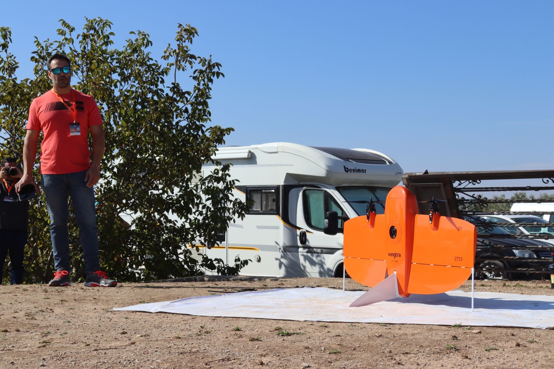 Exhibición de drones entre San Vicente y Briones