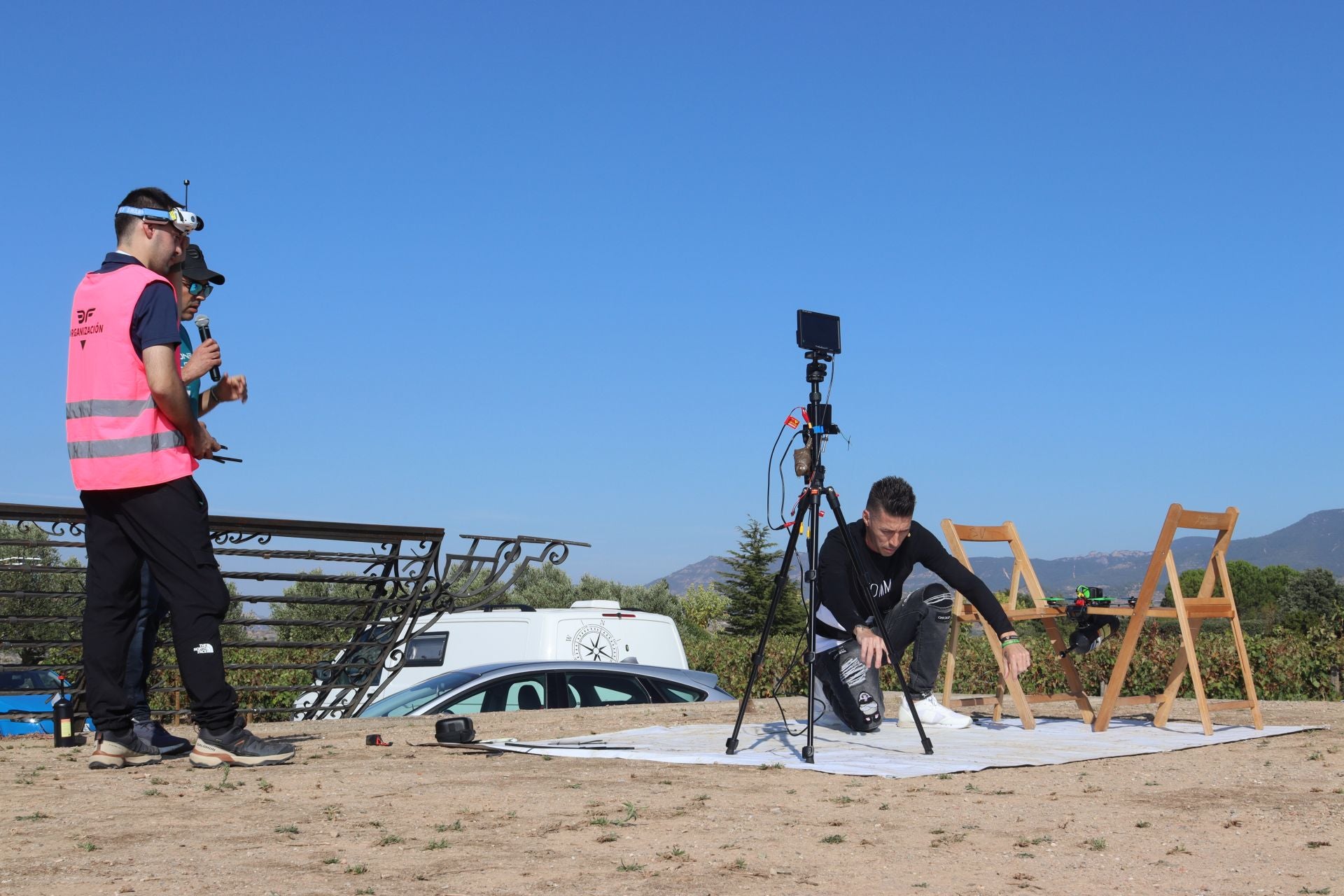 Exhibición de drones entre San Vicente y Briones