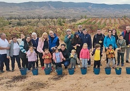 Recogida de uva, este domingo en Quel.