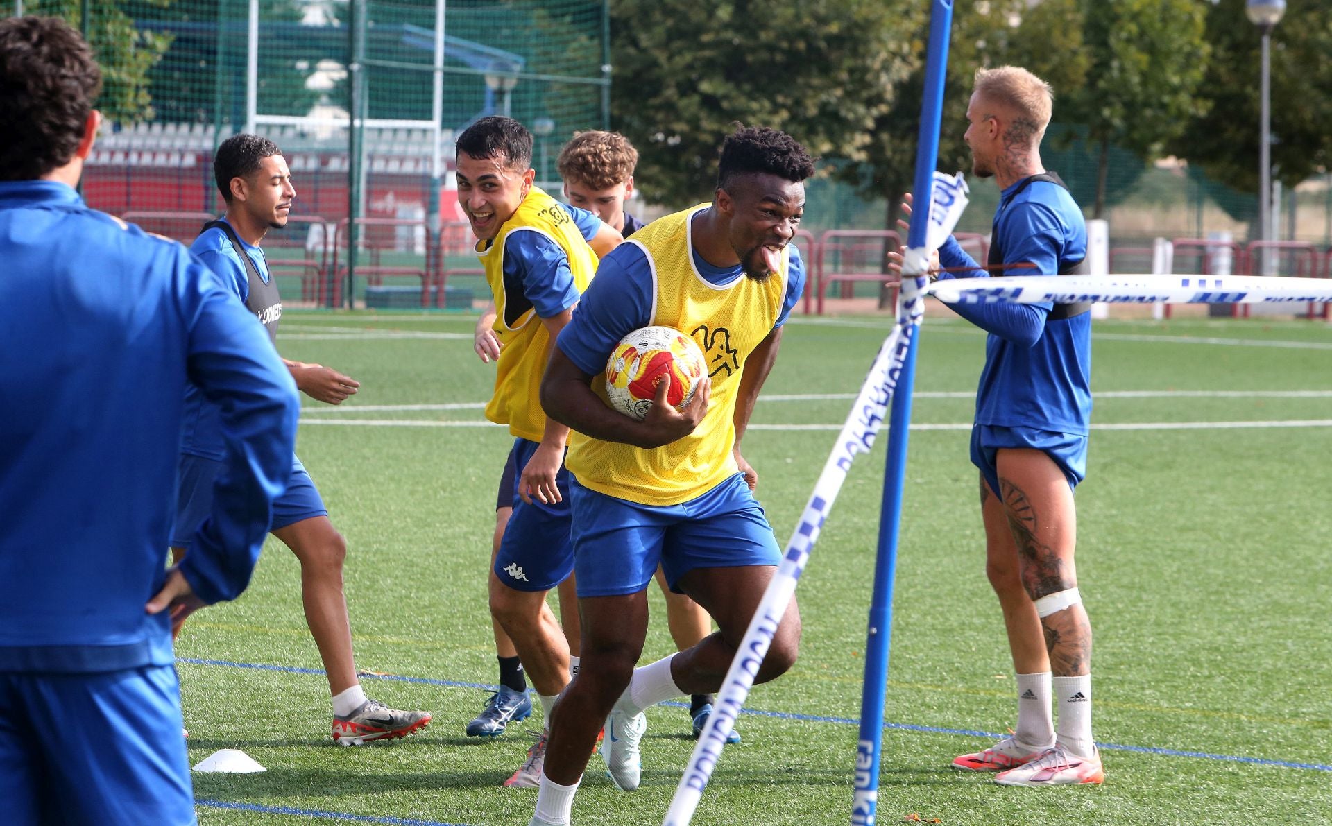 Imagen de un entrenamiento de la SD Logroñés.