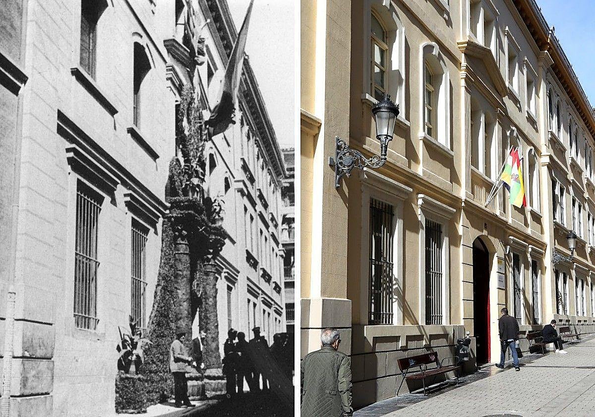 Una puerta engalanada para Alfonso XIII