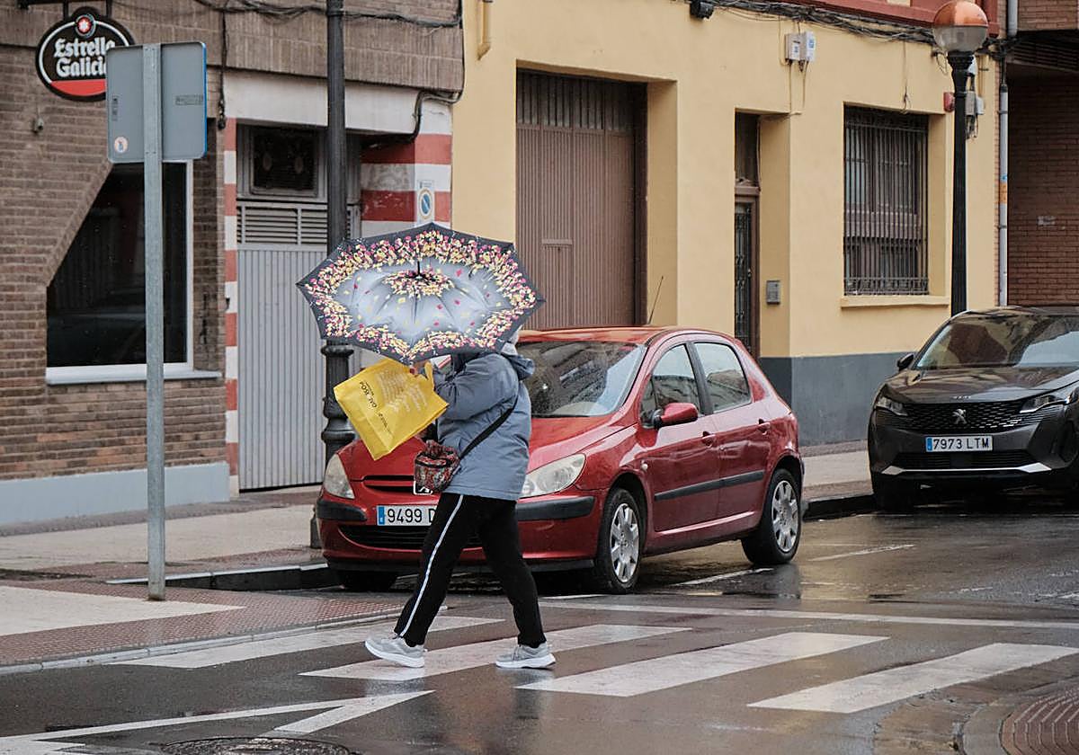 Temporal de viento en Logroño, en una imagen de archivo.