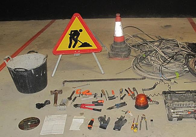 Parte del material intervenido en la operación.