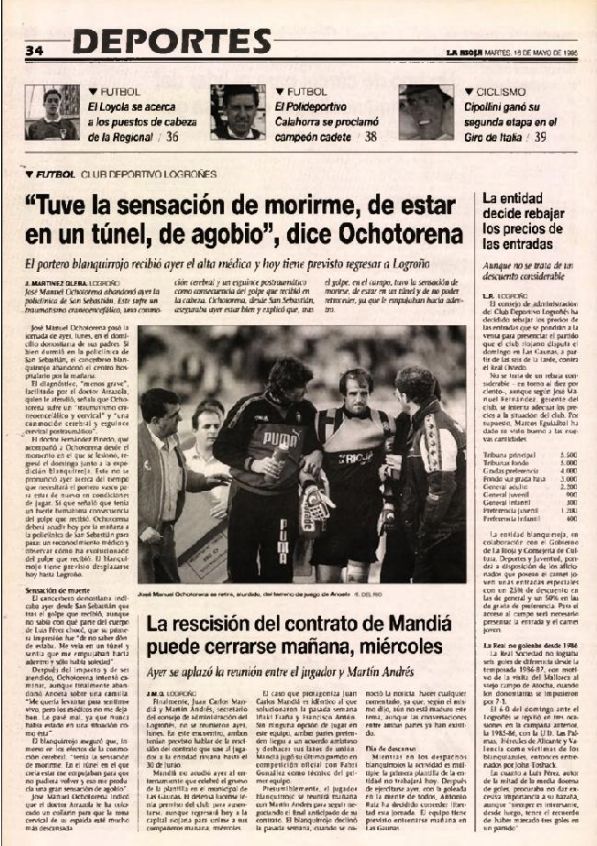 Publicado en Diario LA RIOJA el 1 de mayo de 1995