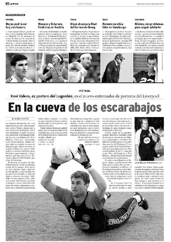 Publicado en Diario LA RIOJA el 29 de julio de 2007
