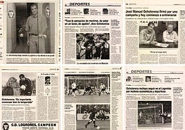 Las páginas de Diario LA RIOJA que protagonizó José Manuel Ochotorena