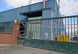 Empresa donde se ha producido el accidente laboral, esta mañana.