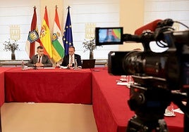 Conrado Escobar y Francisco Iglesias, en la presentación del anteproyecto.