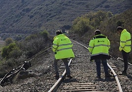 Vía férrea en Haro