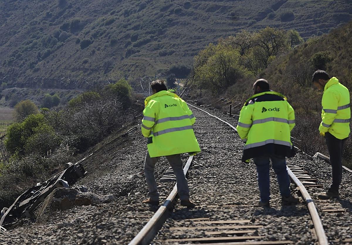 Vía férrea en Haro