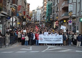 Manifestación de la plataforma SOS Hospital Calahorra del pasado 29 de marzo.