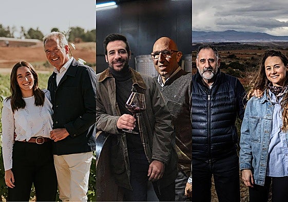 Los Santolaya. María y Agustín, en un viñedo de La Horra, en Burgos.