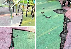 El estado del área de juegos de La Cometa, hoy en La Guindilla.