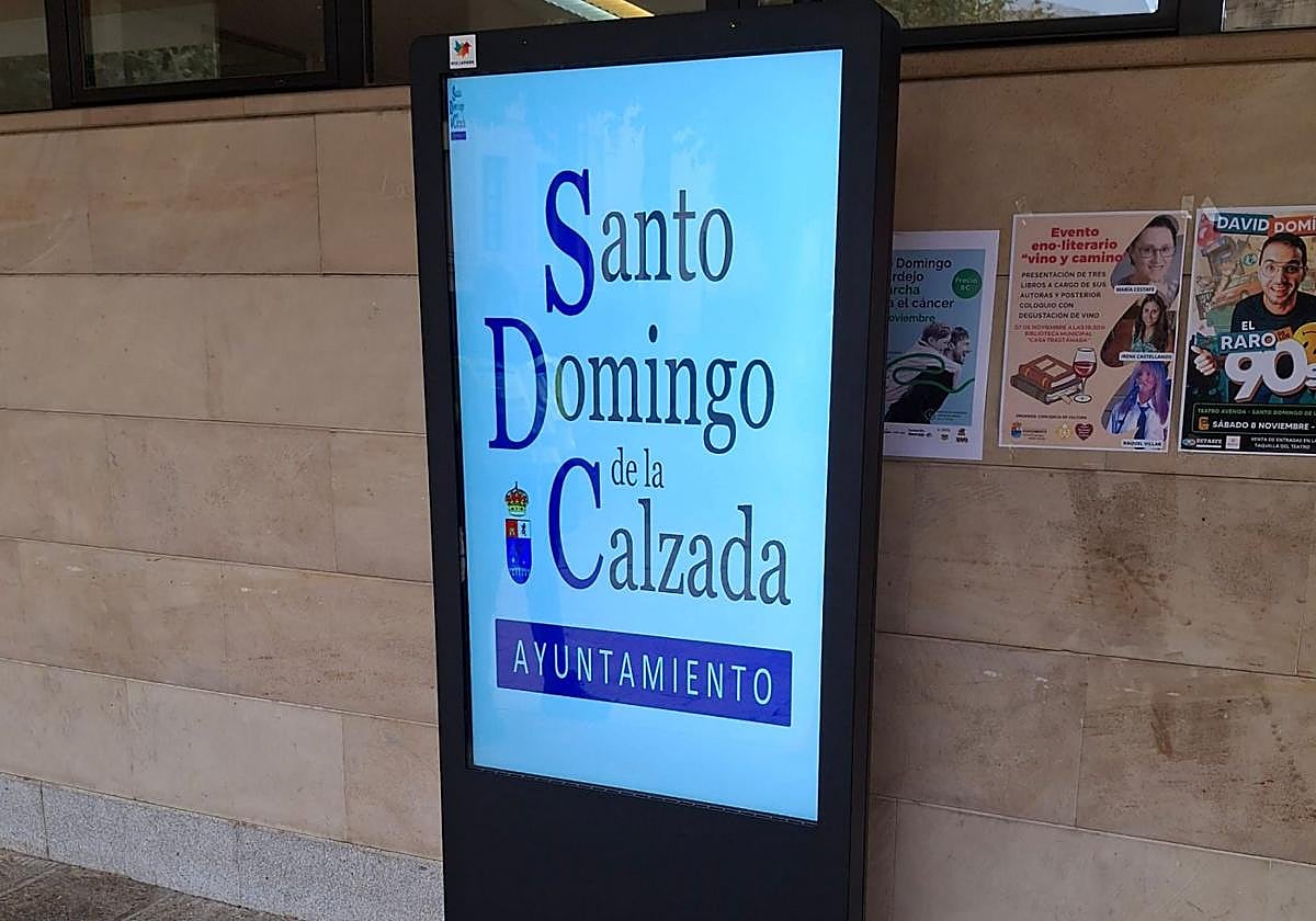 Tótem instalado en el registro del Ayuntamiento.