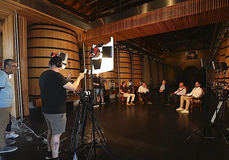 Un momento del rodaje el documental.