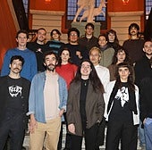 Organizadores y participantes en las jornadas 'Invertebrados', el viernes en la Esdir.