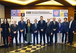 Algunos de los asistentes a la Noche de las Telecomunicaciones