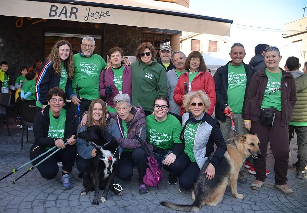Marcha contra el cáncer en Rincón de Olivedo, en una imagen de arhivo.