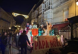 Carroza de Papá Noel a su llegada a Haro el año pasado.
