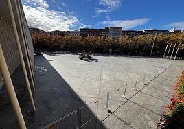 Montaje del belén monumental.