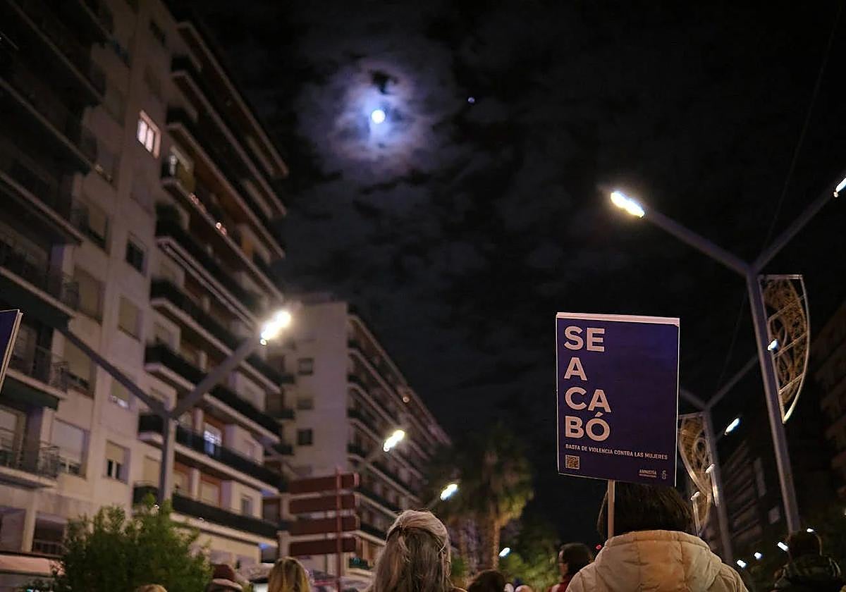 Manifestación en Logroño contra la violencia machista.
