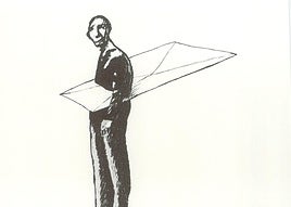 Polvo de tiza en las manos