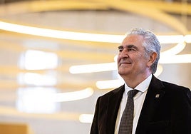 Javier Marca, en los pasillos del Palacio de Justicia de La Rioja