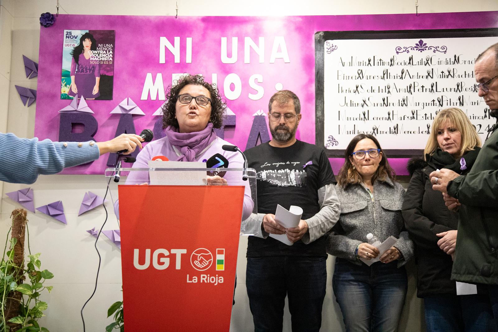 UGT ha recordado a las 39 mujeres asesinadas por la violencia machista en lo que va de 2025.