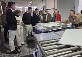 Un momento de la visita.